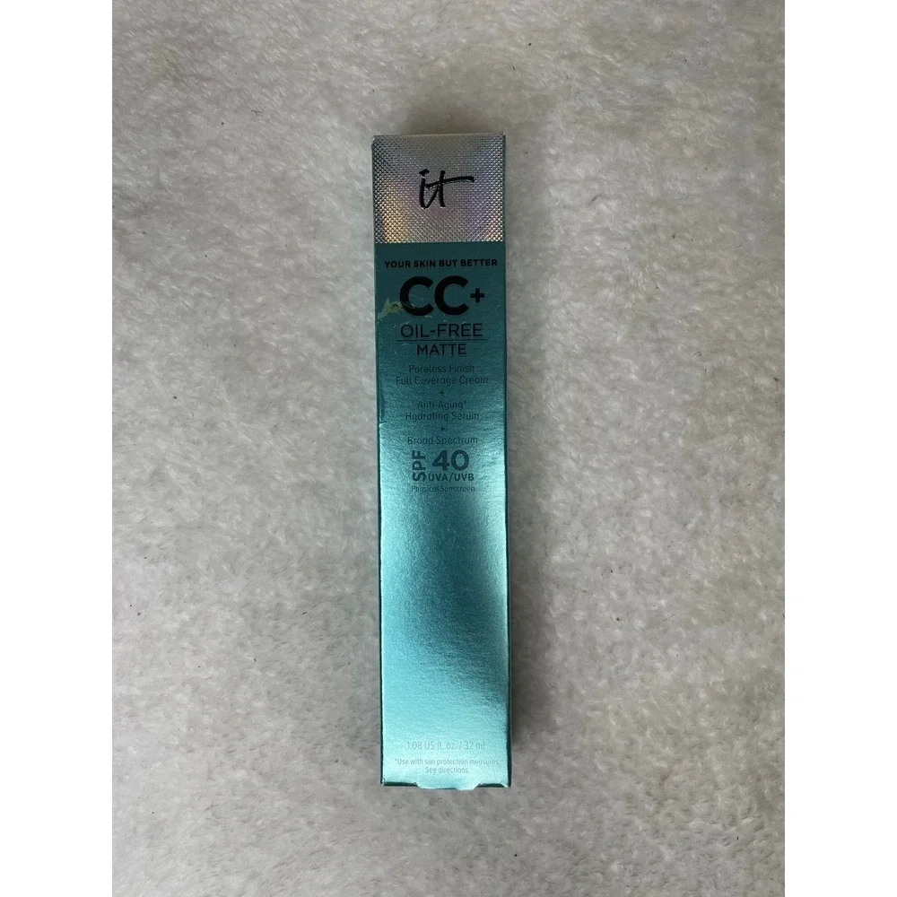 IT Cosmetics CC+ Oil-Free Matte SPF 40 Neutral Medium Full Coverage Cream 1.08oz